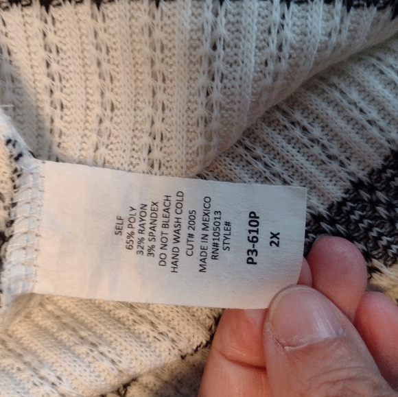 Andrew By Unit Stripped Top Size 2X - Picture 4 of 6